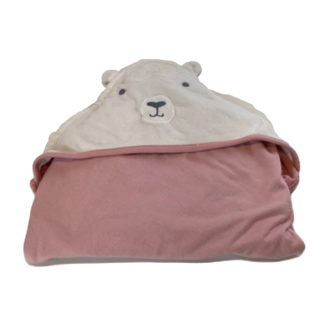Carters Just One You Baby Bear Hooded Towel with 5 cloud island rags one size
